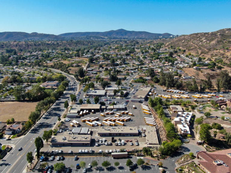 An aerial view of Poway, CA.